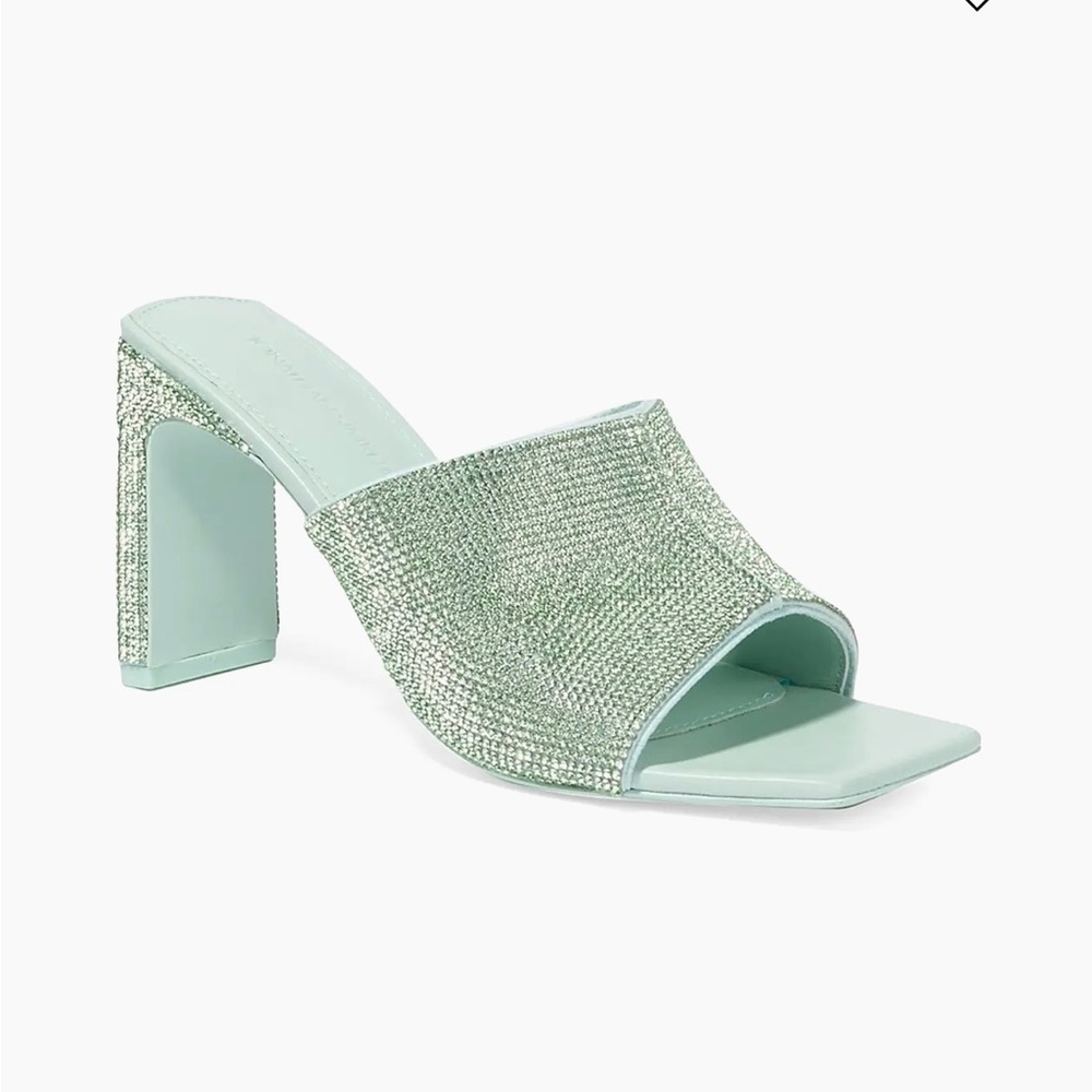 Jonathan Simkhai Mint Green Embellished Mules